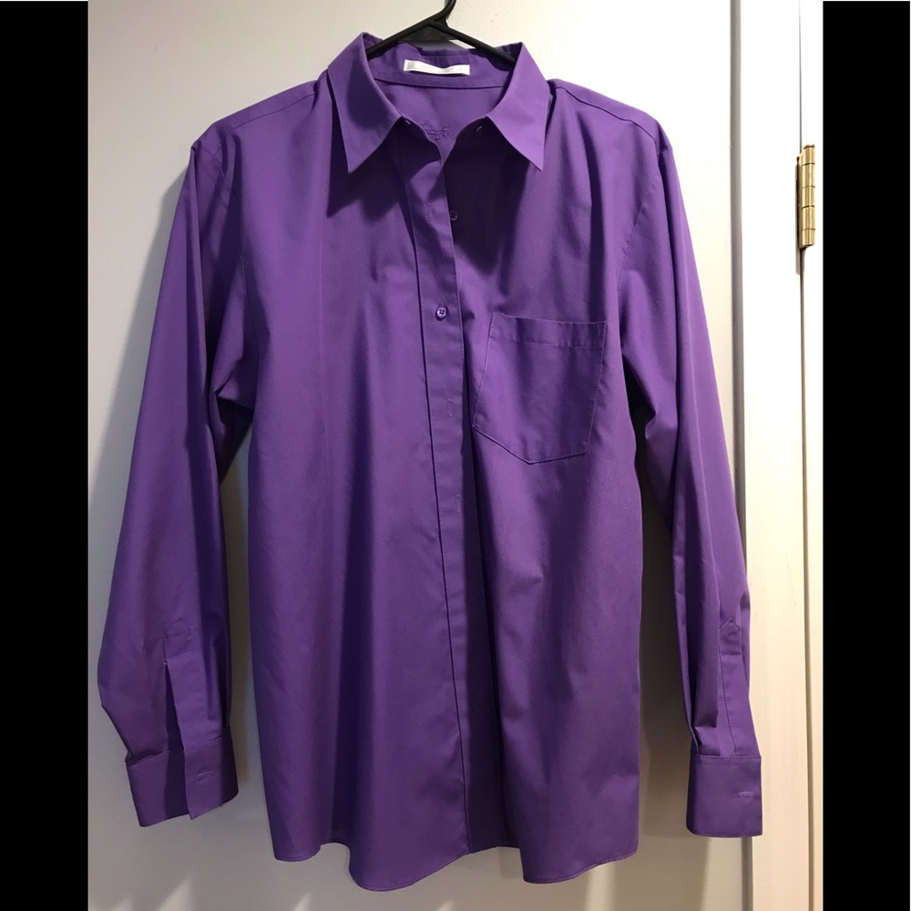 Foxcroft size 12 long sleeve blouse